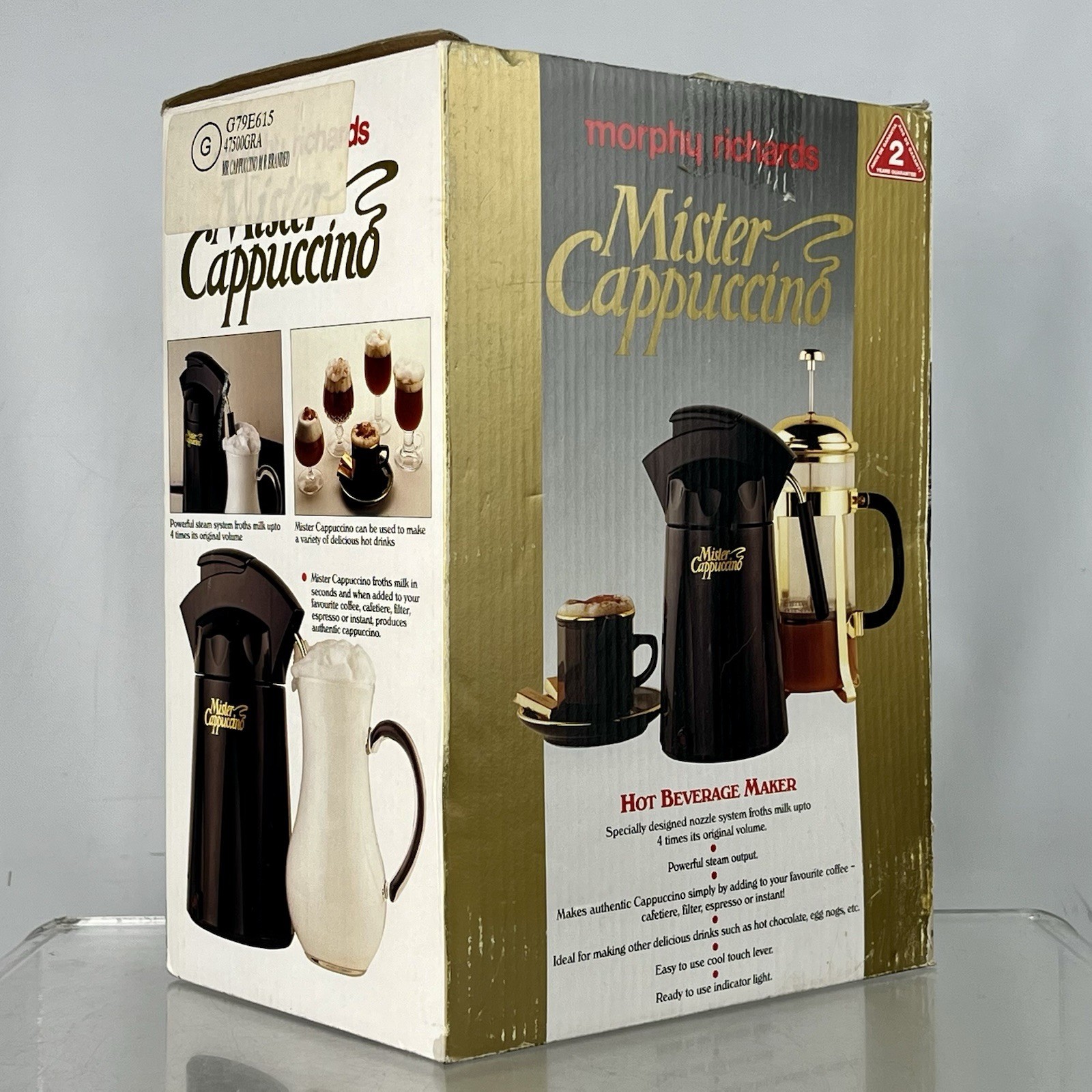 New MORPHY RICHARDS MISTER CAPPUCCINO MILK FROTHER Unused Vintage 80s Coffee