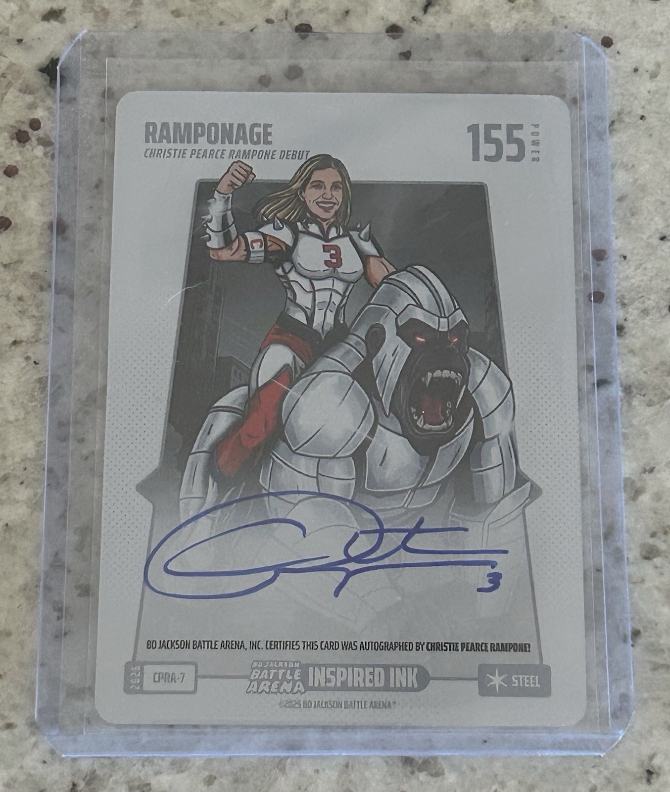 Bo Jackson Battle Arena - Christie Pearce Rampone - Ramponage - Steel Autograph