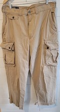 Polo Ralph Lauren Pants Men's 35 Brown Cargo Utility 67 Chino Vintage 36x32