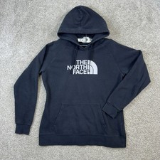 The North Face Womens Large Black Graphic Logo Pullover Hoodie Sweatshirt L