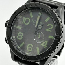Orologio Nixon THE51 30 Nero Lime Acciaio Inox Orologio Autentico Raro