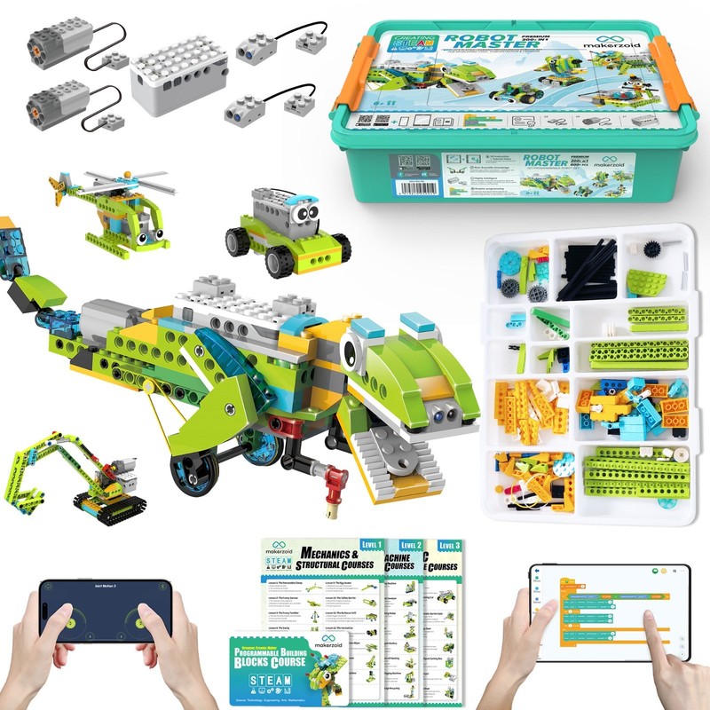 Coding Robot Scratch Sr 200-in-1 Kit | Birthday Gift Kids 6+ Building Block Toy