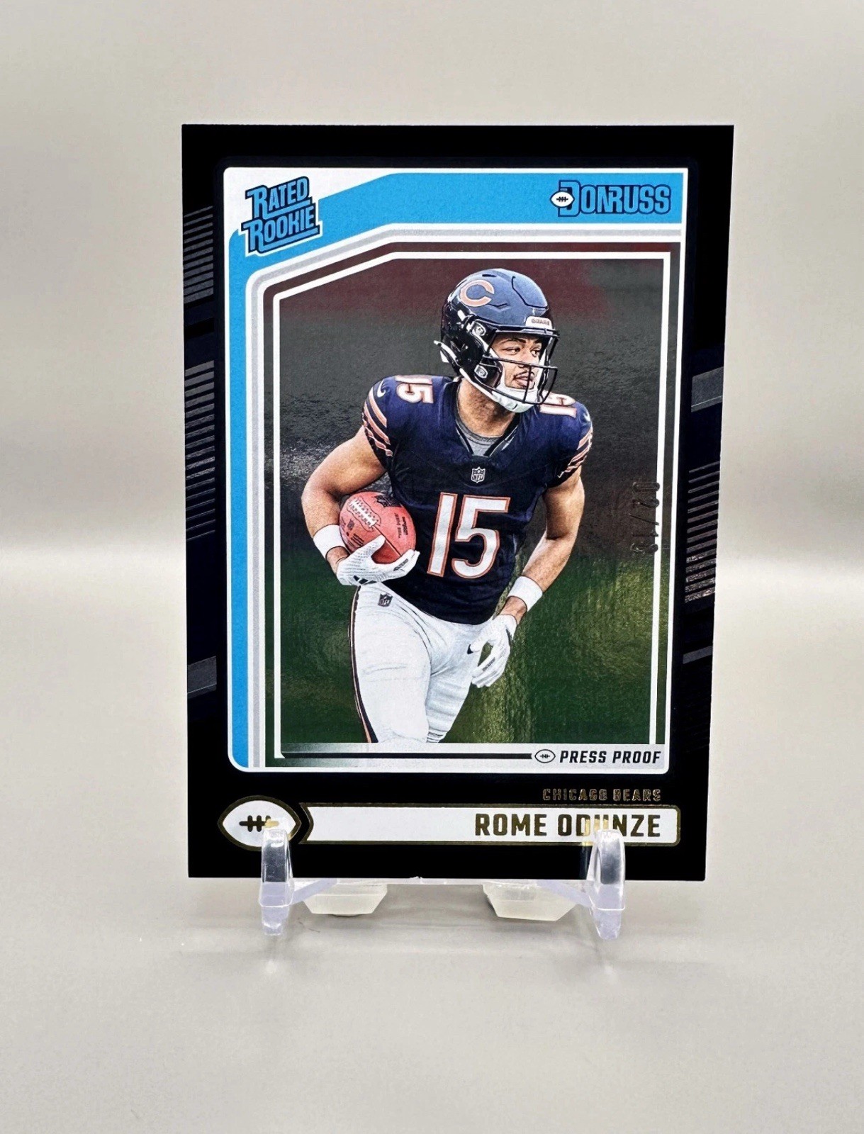 🐻⬇️2024 Donruss Rome Odunze Black Press Proof /10🐻⬇️