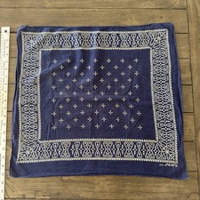 Vintage Indigo Selvedge Cotton Bandana - RN 1...