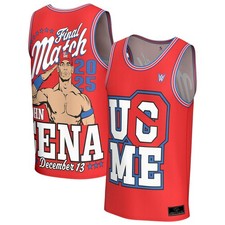 John Cena ProSphere Unisex Red 2025 Final Match Basketball Official WWE Jersey