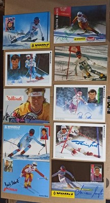 10x Autogramme Ski Alpine / Olympia 80er Jahre Original Signiert + K 2054