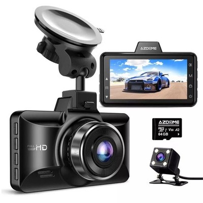 AZDOME 3'' Dashcam 1080P 150° Weiter Winkel ADAS Parkmonitor Autokamera G-Sensor