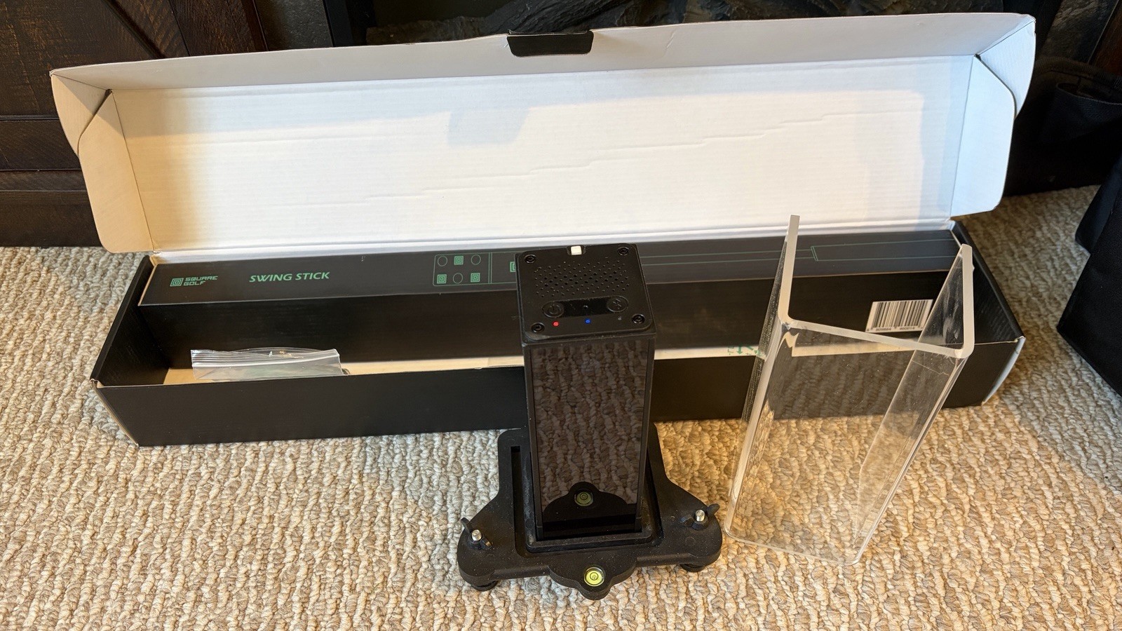 Square Golf Launch Monitor And Shank Proof Stand