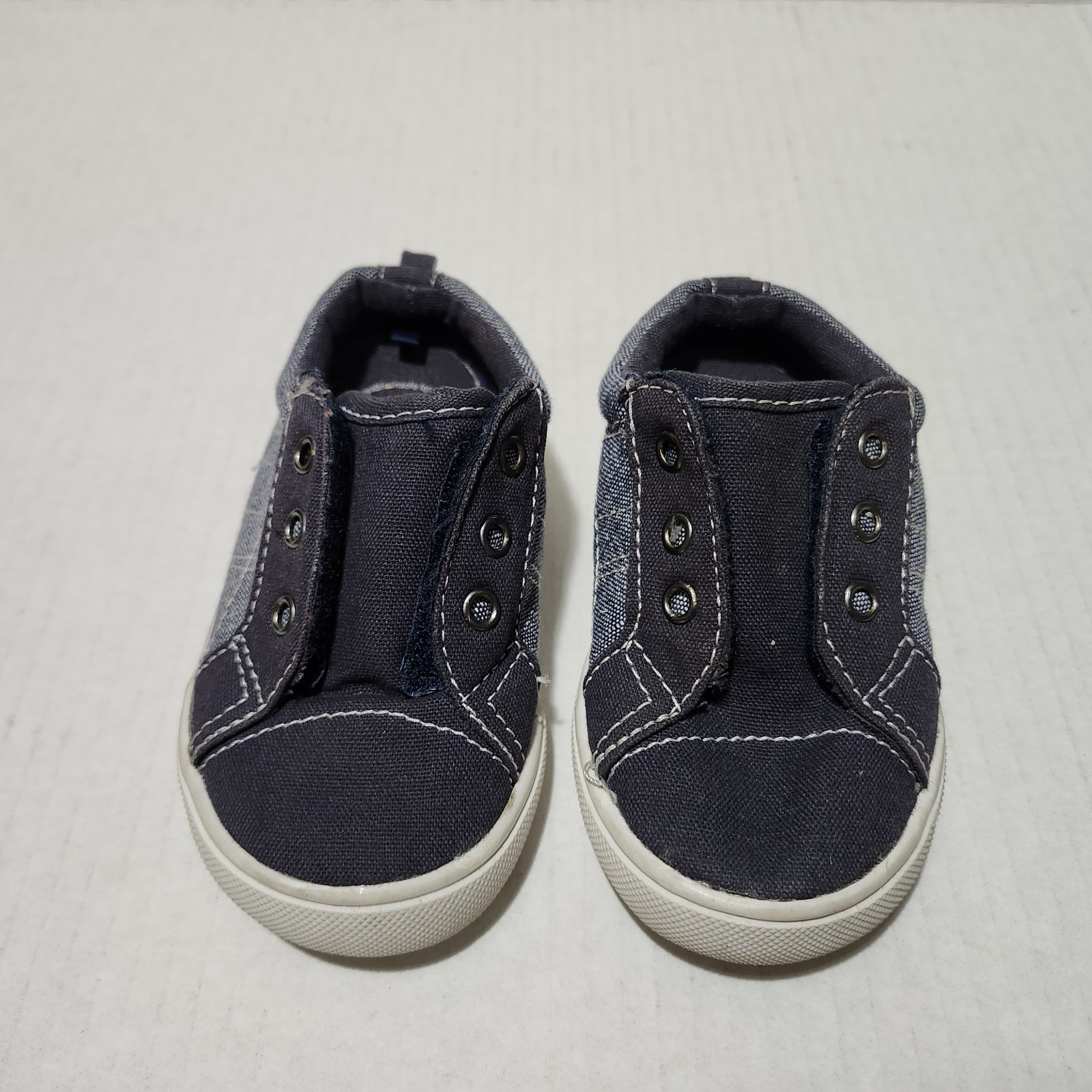 Wonder Nation Toddler Boys Denim Blue Casual Slip on Sneakers Shoes Size 5