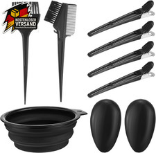 Haarf&auml;rbepinsel Set 9 St&uuml;ck Haare F&auml;rben Zubeh&ouml;r Mit Pinsel, Schale, Klammern Un