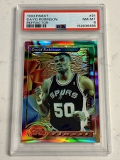 1993 Finest Refractor #21 David Robinson PSA 8 San Antonio Spurs HOF