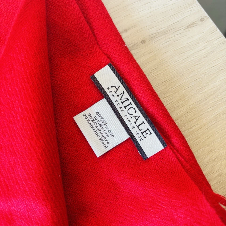 Amicale Women’s Travel Wrap Scarf Red - Image 3 of 4