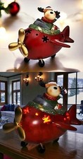LUMIDA Xmas zauberhafte LED Figur *Elch* im Flieger mit Timer 19cm QVC neuw.!