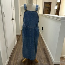 Cute 80 s Rare Vintage Levi s Denim Jean Bib Skirtall Overall Skirt 9