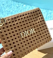 FREE SHIPPING From ITALY— Dior Pouch Solar Raffia 2026 Clutch Bag WithBox CD 