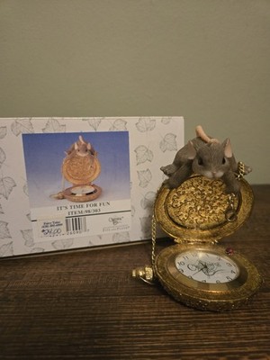 Charming Tails Mice Figurine Its Time For Fun Watch Fitz And Floyd NO BOX 