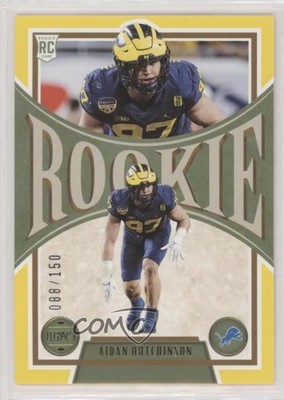 2022 Panini Legacy Rookies Yellow 88/150 Aidan Hutchinson #148 Rookie RC 0ve9