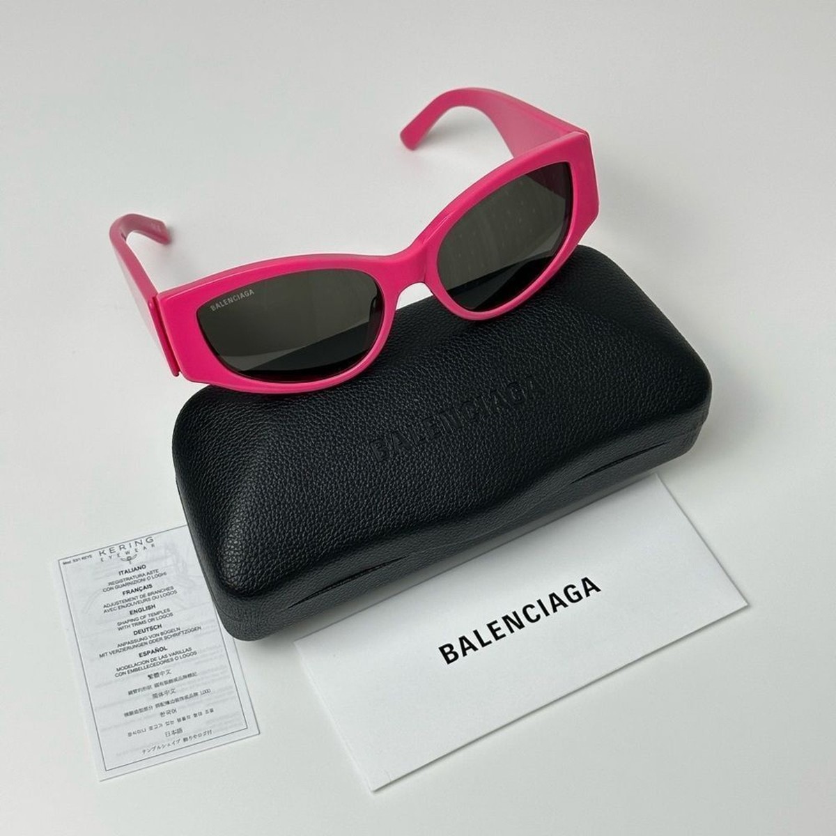 NEW BALENCIAGA BB0258S 004 Fuchsia Grey Authentic Women  display picture 3