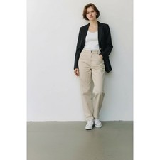 WAYF Black Single-Button Oversized Fit Blazer XS