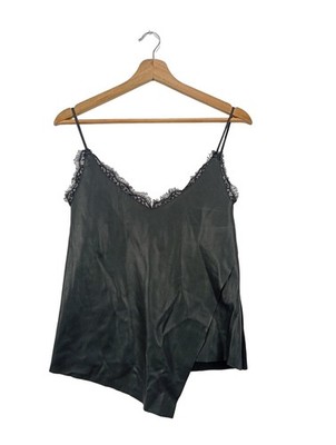 ZARA KNIT Spaghettiträger Top Damen Top Gr. DE 36 schwarz Casual-Look