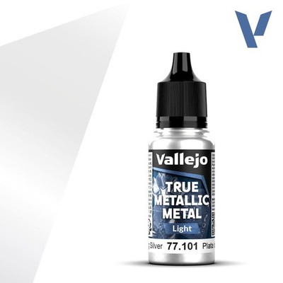 Vallejo 77.101 Sterling Silver (Light) True Metallic Metal 18ml Bottle