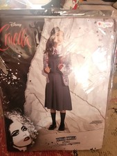Disney Cruella Estella Cruella girls L 10 12 Halloween costume dalmatians NEW