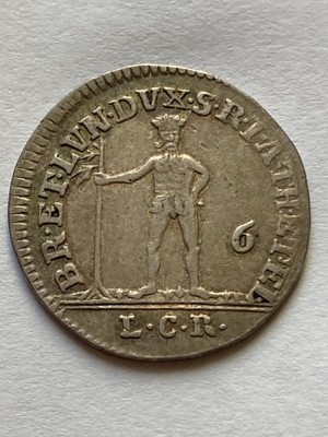 1776 Beautiful  Rare Colonial America - Germany    Silver Wildman 1/6 Thaler
