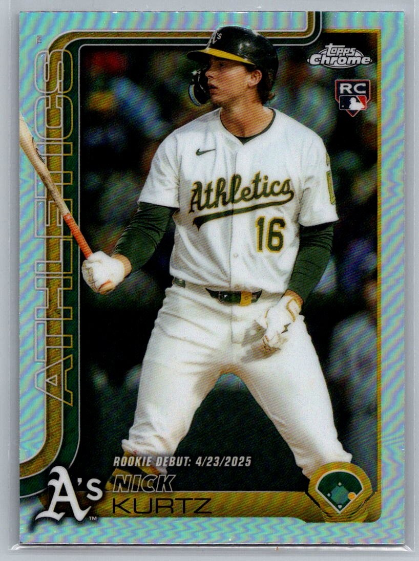 2025 Topps Chrome Update Nick Kurtz Refractor #USC180 Athletics