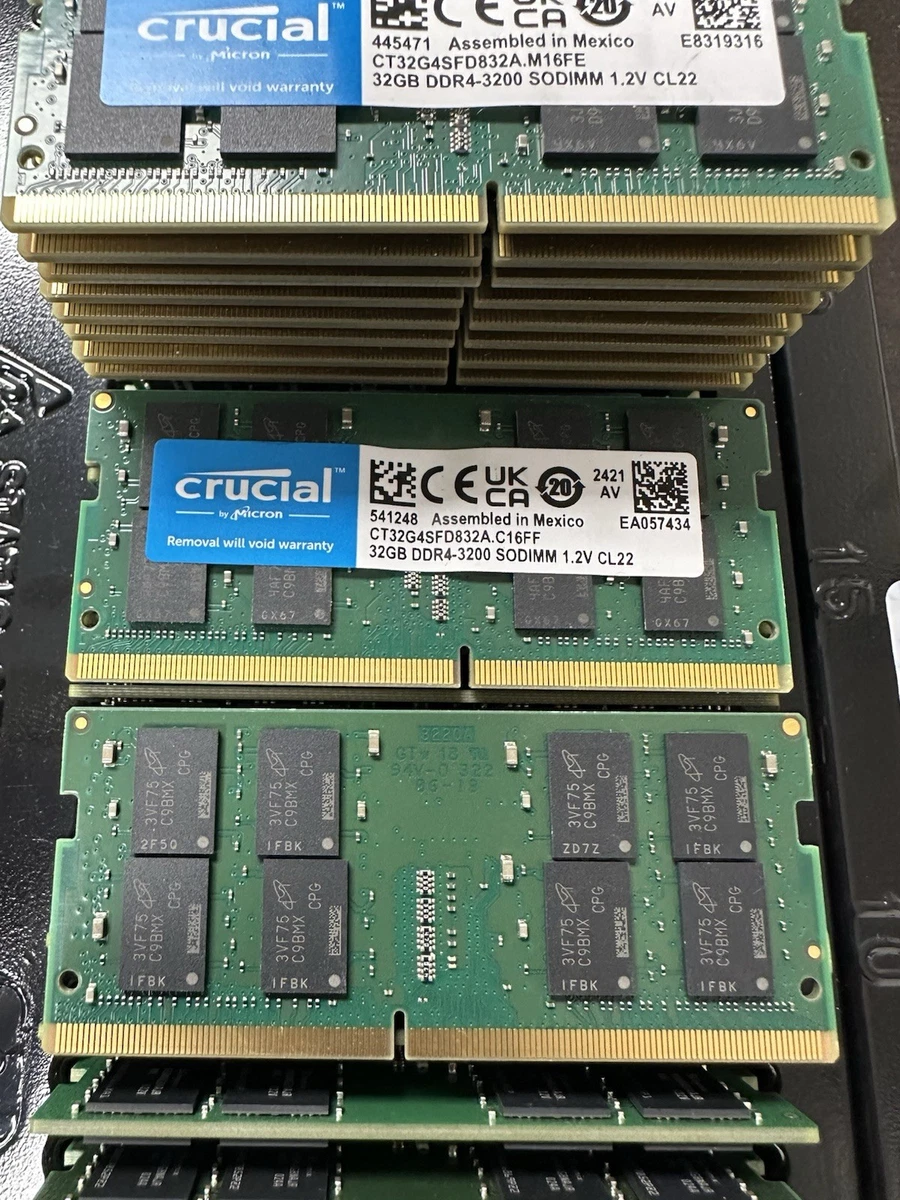 PC4-25600 (DDR4-3200) Bus Speed Computer RAM 32 GB Capacity per