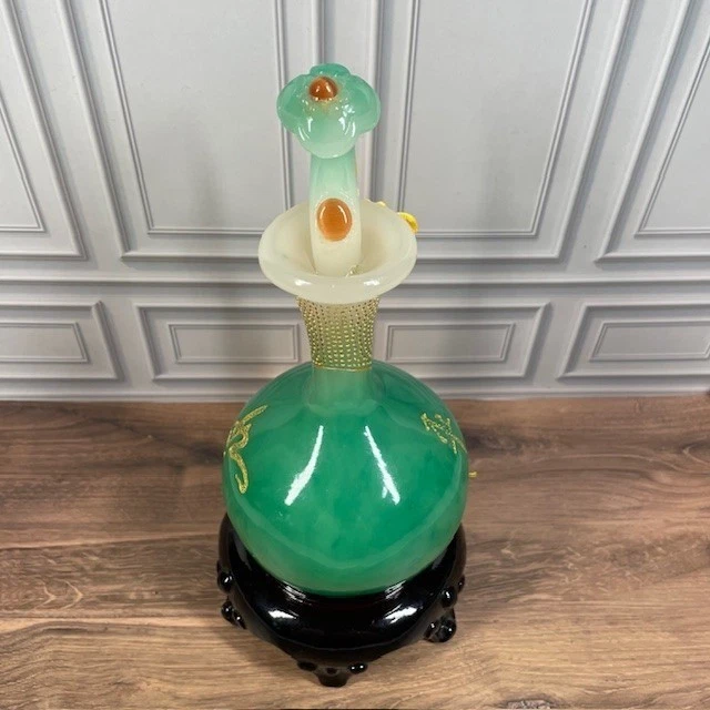 Juego de 2 borlas de nudo de la suerte adorno de calabaza Ruyi de resina china Foto 3 de 4