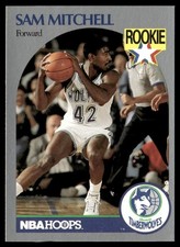 1990-91 Hoops Sam Mitchell Rookie Minnesota Timberwolves #188