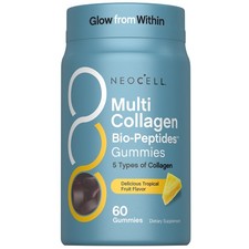 Multi Collagen Bio-Peptides Gummies  60 Count  Tropical Flavor  By NeoCell