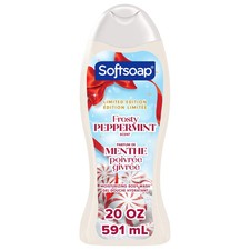 Softsoap Moisturizing Peppermint Body Wash Gel, 20 fl oz, White, Regular Size