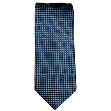 Image of HUGO BOSS MENS SILK TIE IN NAVY MICRO SPOT TEXTURE MADE IN ITALY £75 X1 RRP