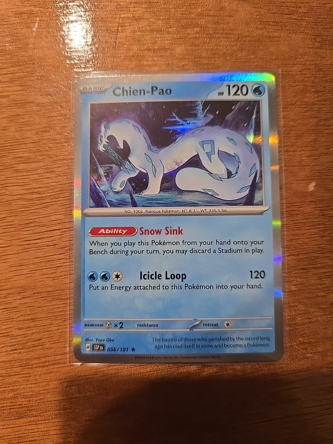 Pokemon - Chien-Pao Holo Rare 056/191 - Surging Sparks - NM/M