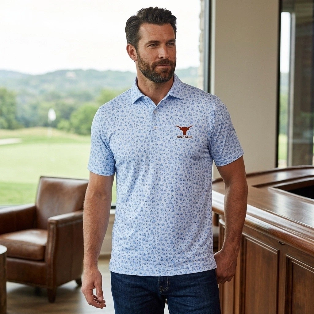 Peter Millar Longhorns Mens Featherweight Polo Shirt Blue Floral Golf Club Small
Opens in a new wind