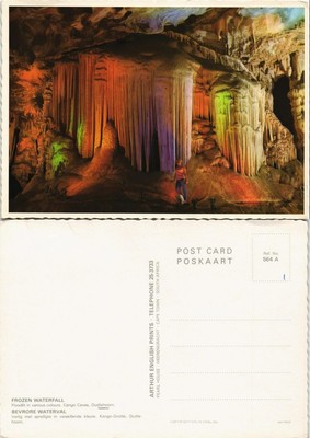 Südafrika FROZEN WATERFALL Floodlit Cango Caves, Oudtshoorn, Wasserfall  1970
