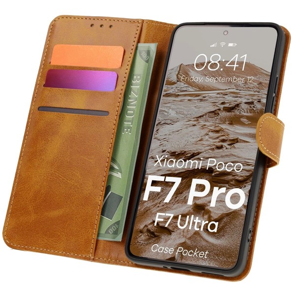 Bizon HüLle Tasche Xiaomi Poco F7 Pro / F7 Ultra Braun-image