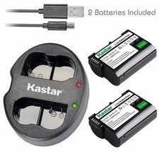 Kastar EL15 Battery USB DUAL Charger for Nikon D600 D610 D750 D800 D800E D7000