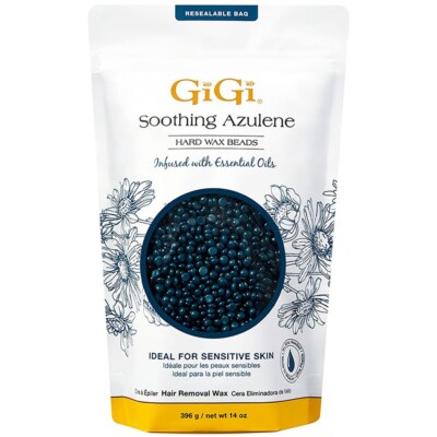 GiGi Hard Wax Beads Infused  Soothing AZULENE + Essential Oils Sensitive Skin