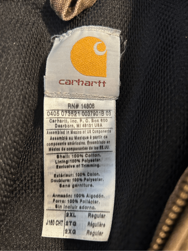 Chaqueta Carhartt J160CHI 2xl EE. UU. marrón rn#14806 - Imagen 9 de 9