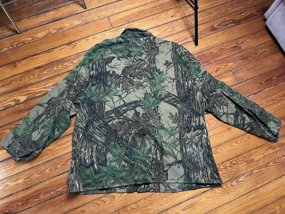 Vintage Realtree Camo Shirt Button Down Men XL Made USA Lightweight Maple Oak - Image 4 of 4
