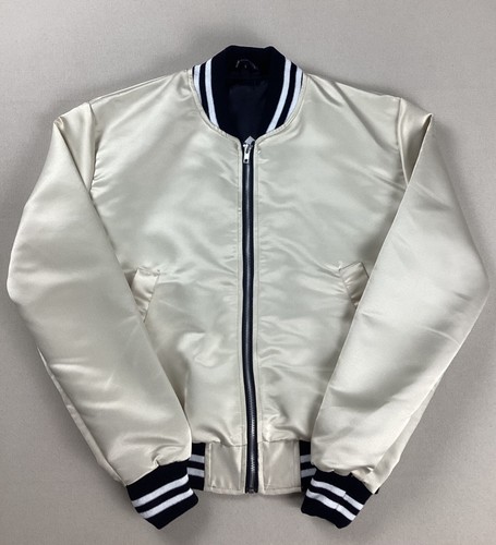 Satin Baseball Jacket Bomber Jacket Made in England Size S