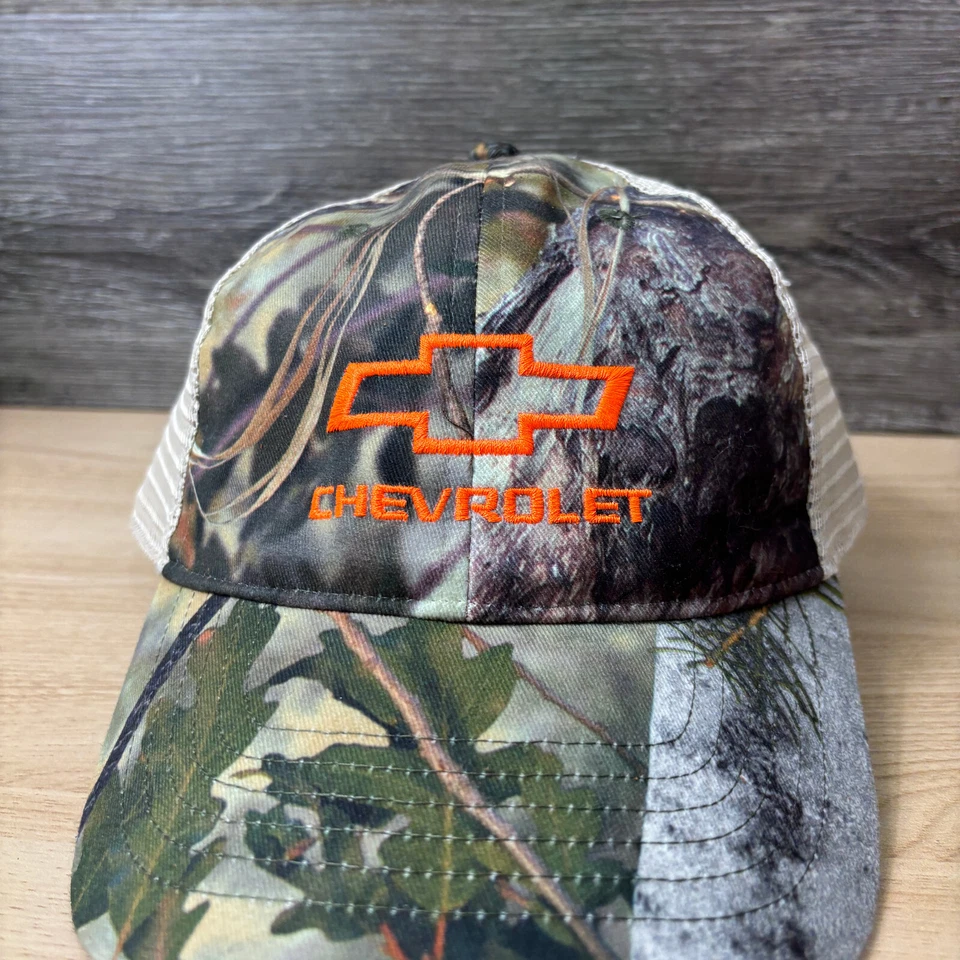 Gorra Chevrolet correa trasera verde camuflaje autos camionetas exterior Foto 2 de 4