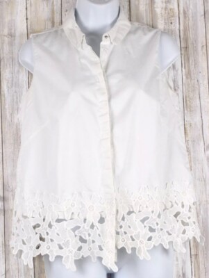 Philosophy Republic Clothing White Sleeveless shirt Size Small