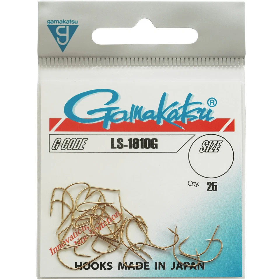 Gamakatsu LS-1810G Hooks Goldfarben - 25 Friedfischhaken, Einzelhaken, Haken