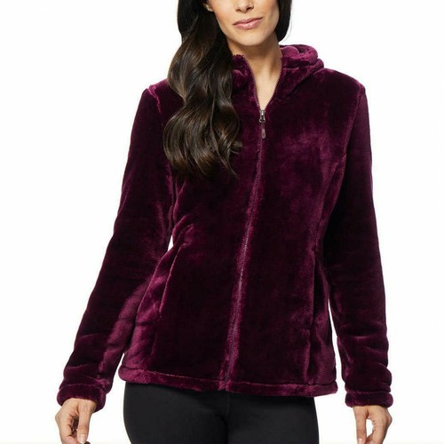 Faux Fur Fleece Jacket Purple 