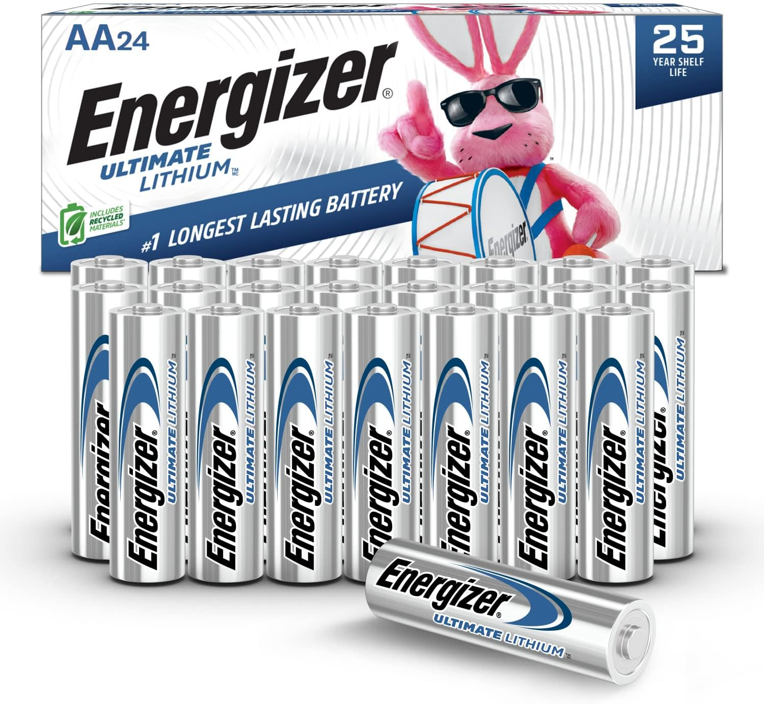 AA Batteries, Ultimate Lithium Double a Battery, 24 Count