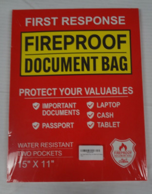Mart Cobra Fireproof Document Bag with Zipper Fire and Waterproof Document Stora