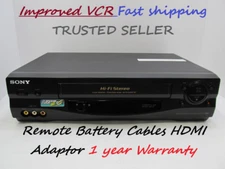 Sony SLV-N55 4-Head Hi-Fi Stereo VCR VHS Video Player Recorder with Accessories.